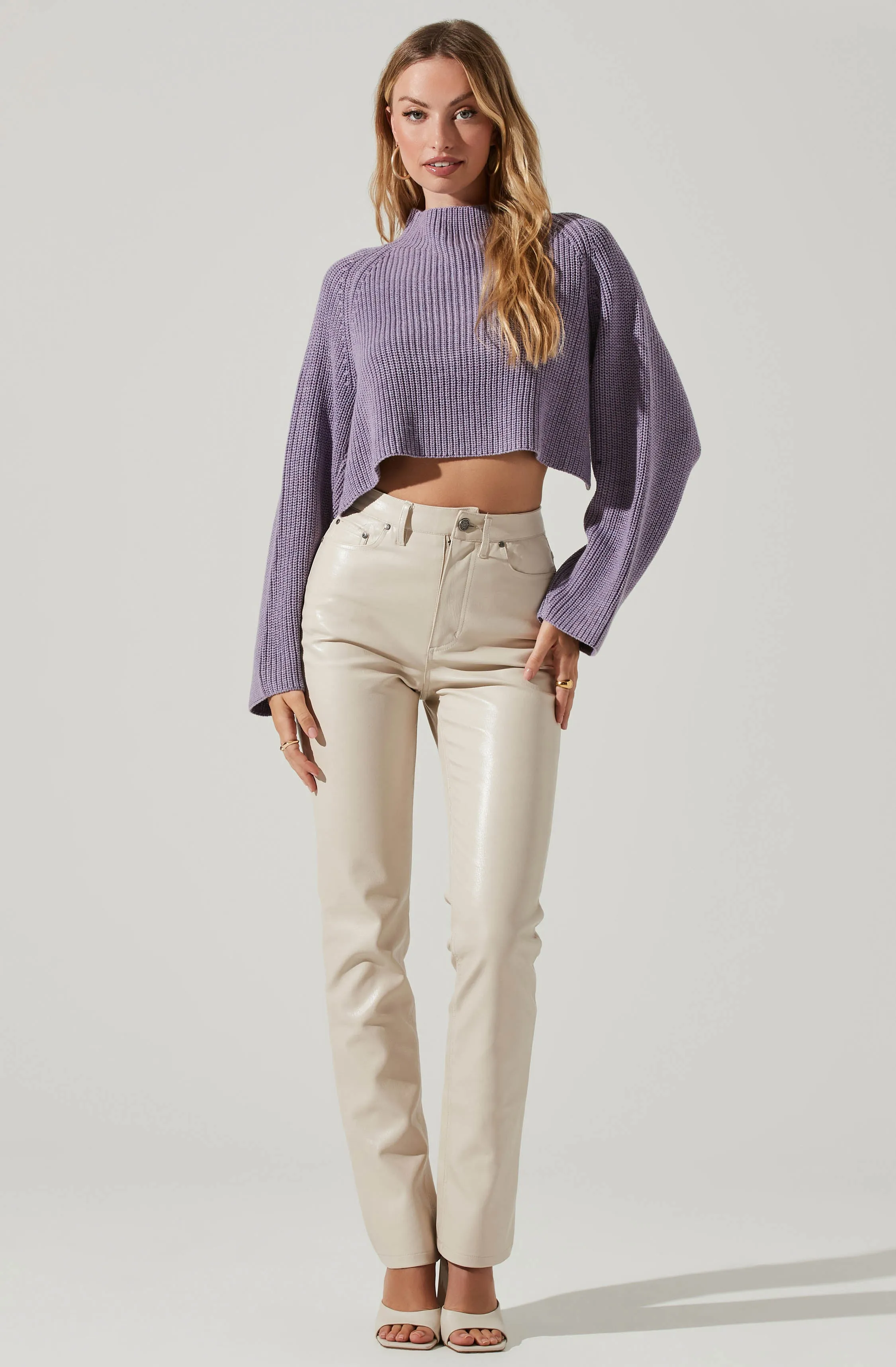 Ace Cropped Mock Neck Sweater