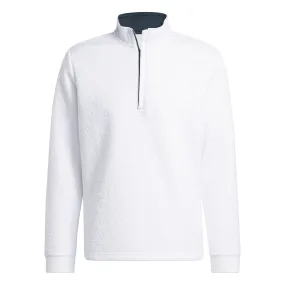 adidas Golf DWR Quater Zip Pullover - White