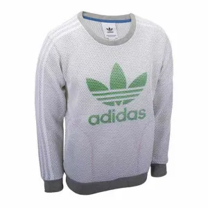 Adidas Lux Mesh Mens White Sweater