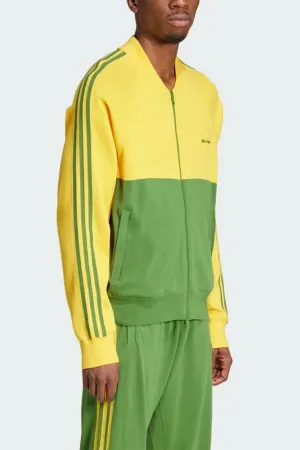 adidas x  Wales Bonner New Knit Track Jacket - Bold Gold / Crew Green