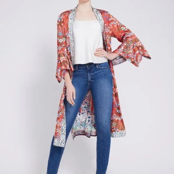 Alice  Olivia Multi Print Silk Reversible Jacket