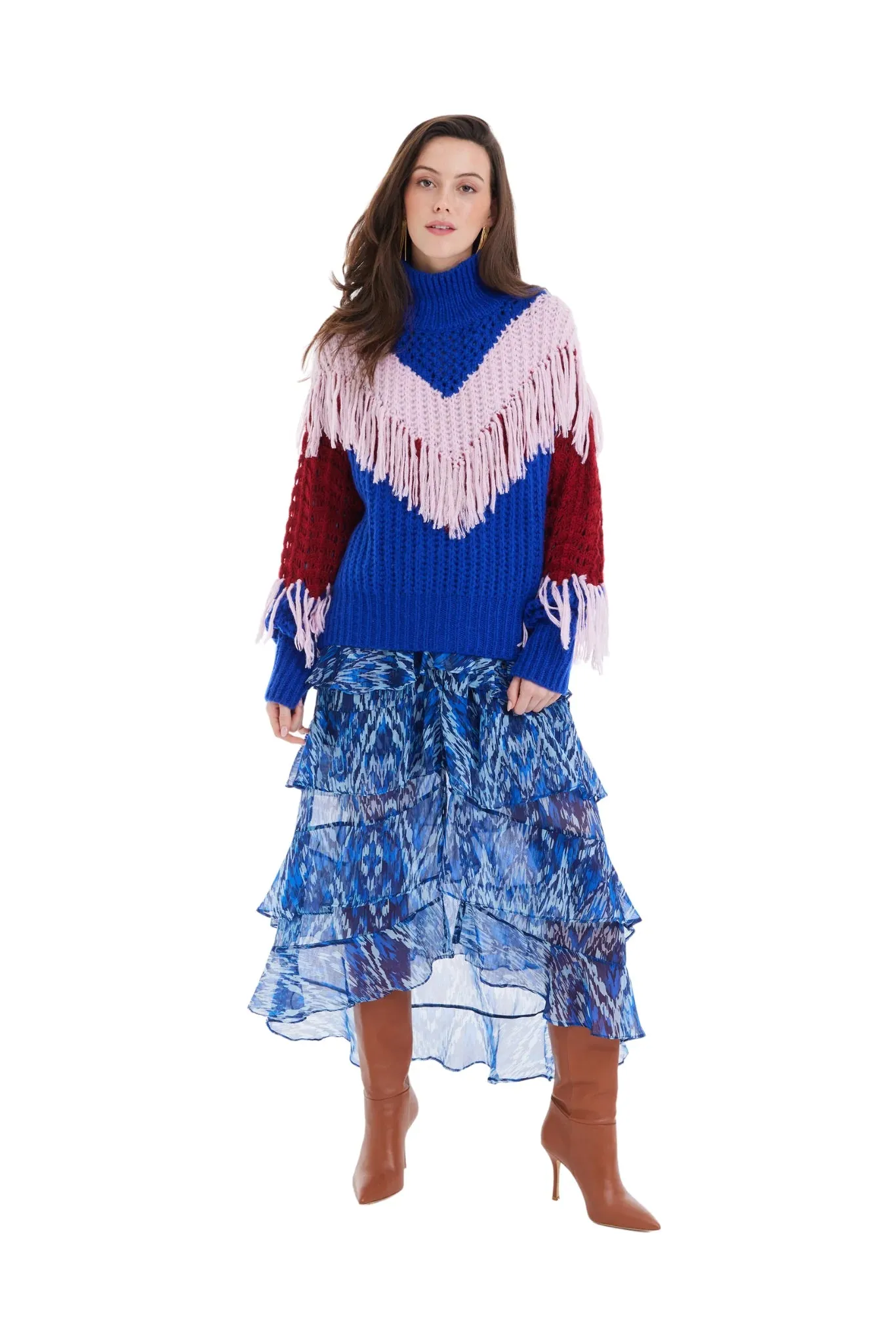 Allison Petra Fringe Sweater