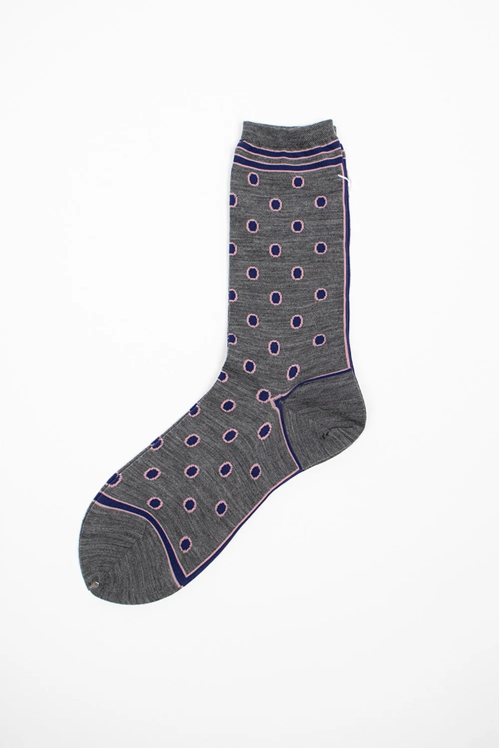 AM-443A Polka Dot Socks Grey