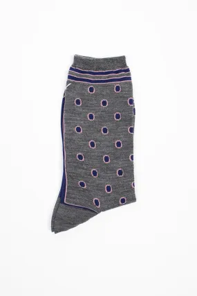 AM-443A Polka Dot Socks Grey