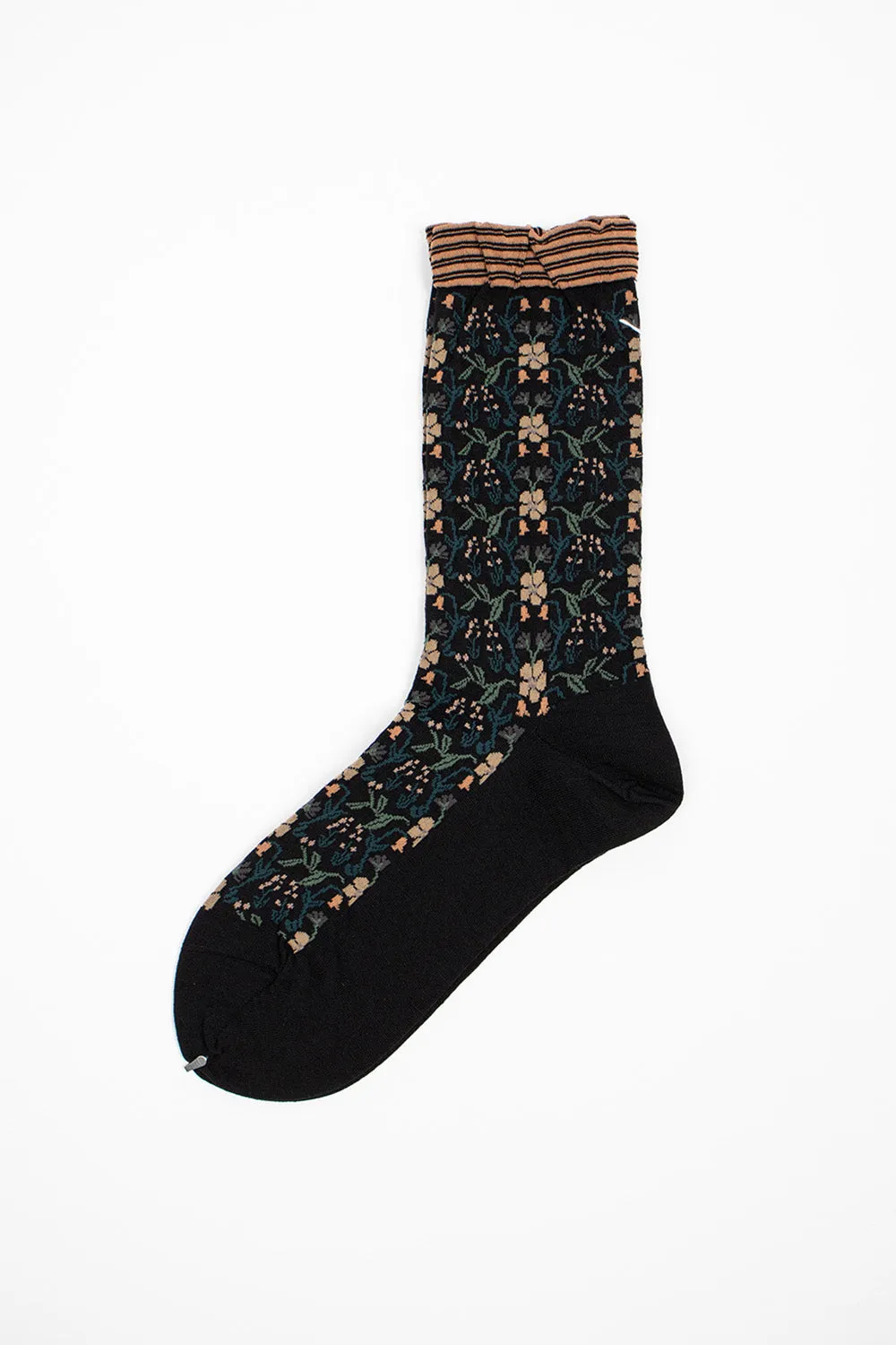 AM-774 Wall Flower Socks Black