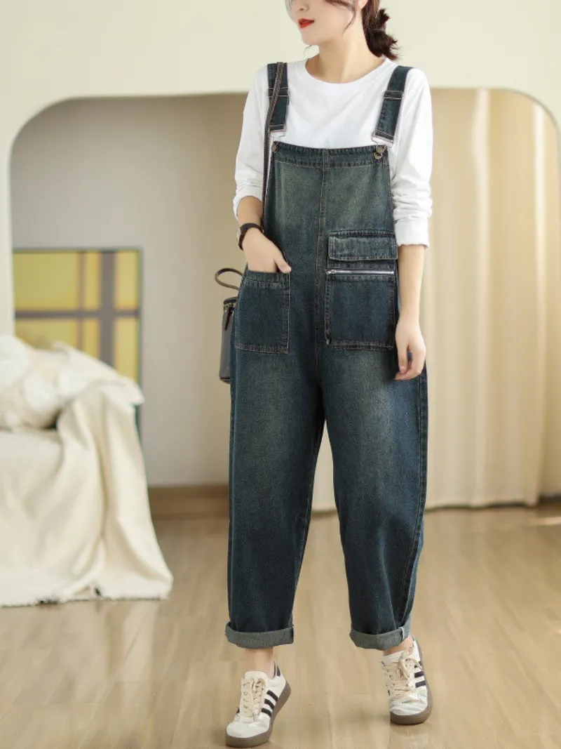 Beachy Keen Summer Women's Denim Overalls Dungarees