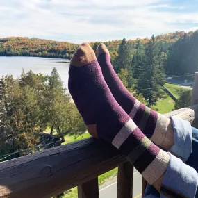 Best Seller  | Wool Socks | Purple Stripes