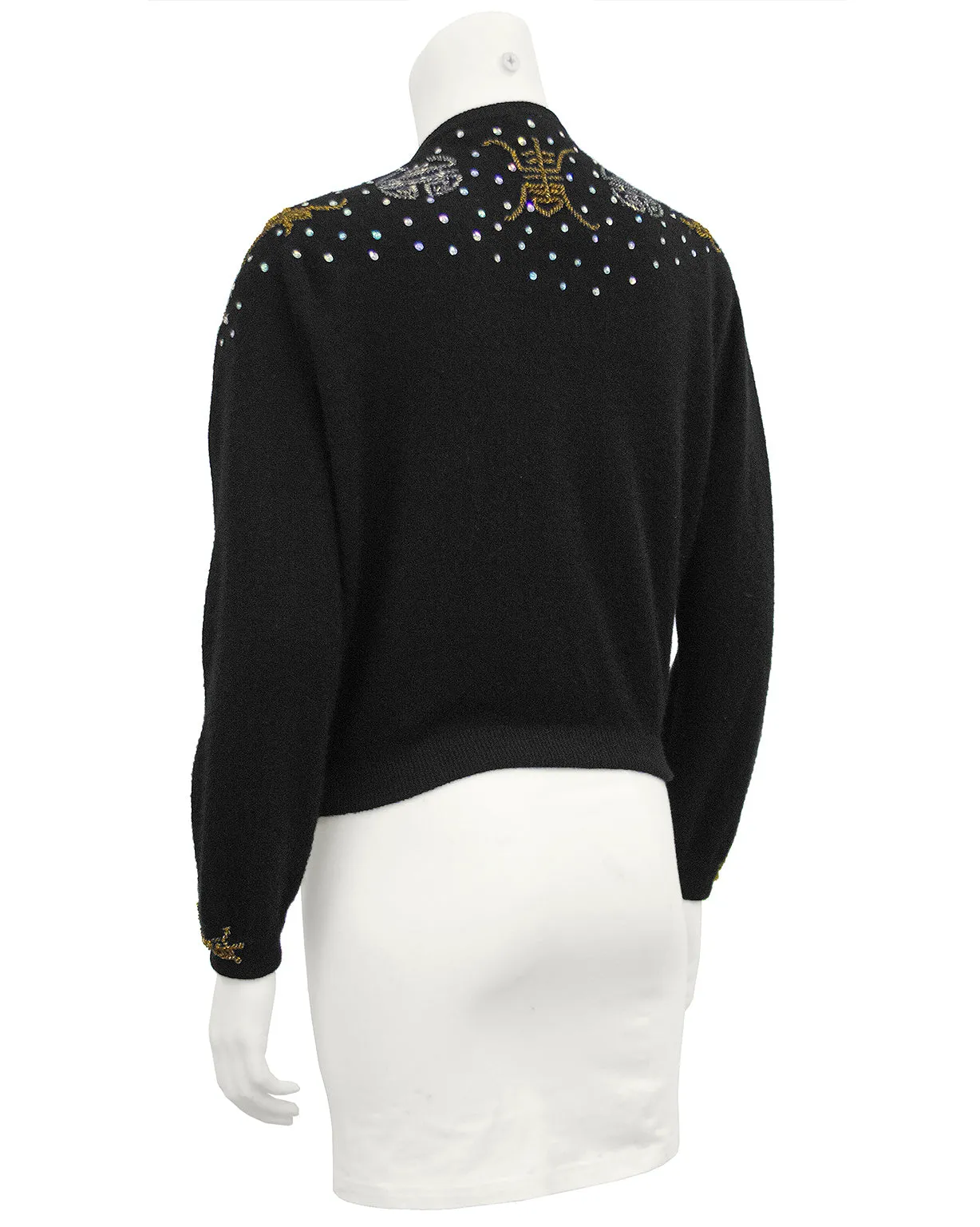 Black Hong Kong Beaded Sweater