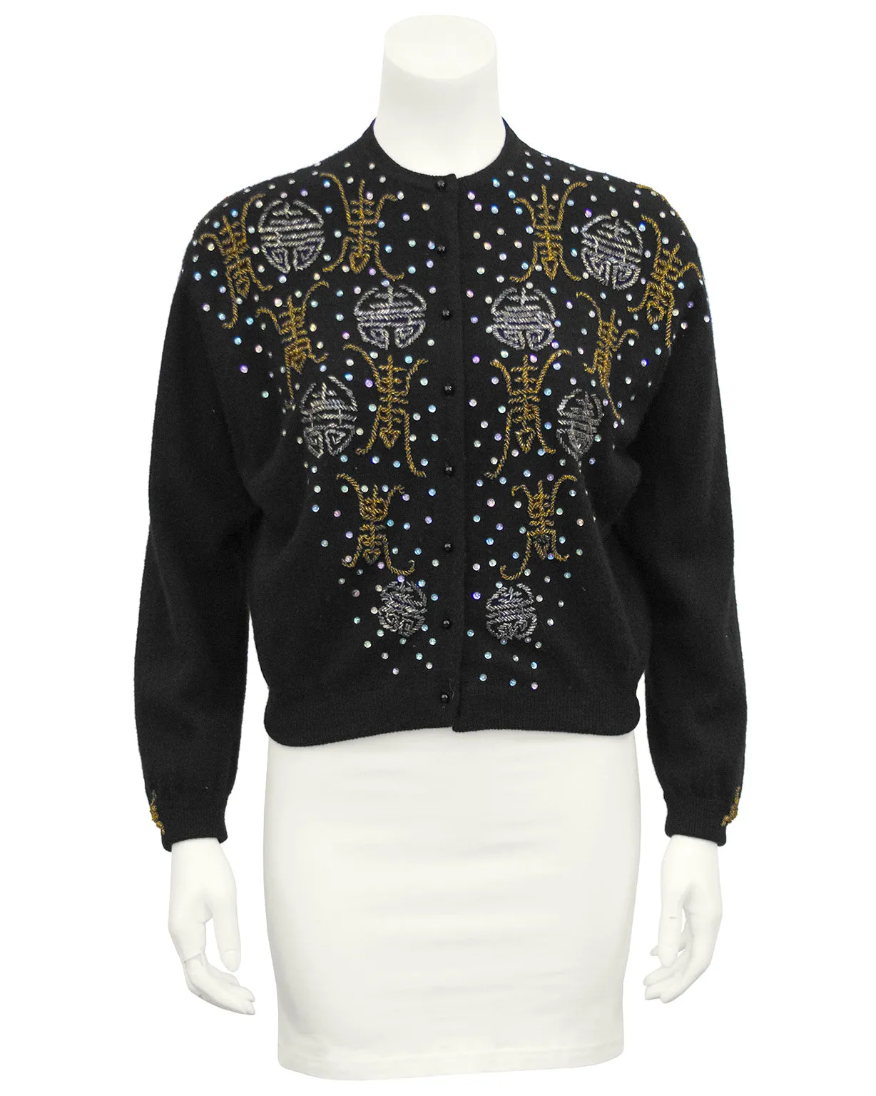 Black Hong Kong Beaded Sweater