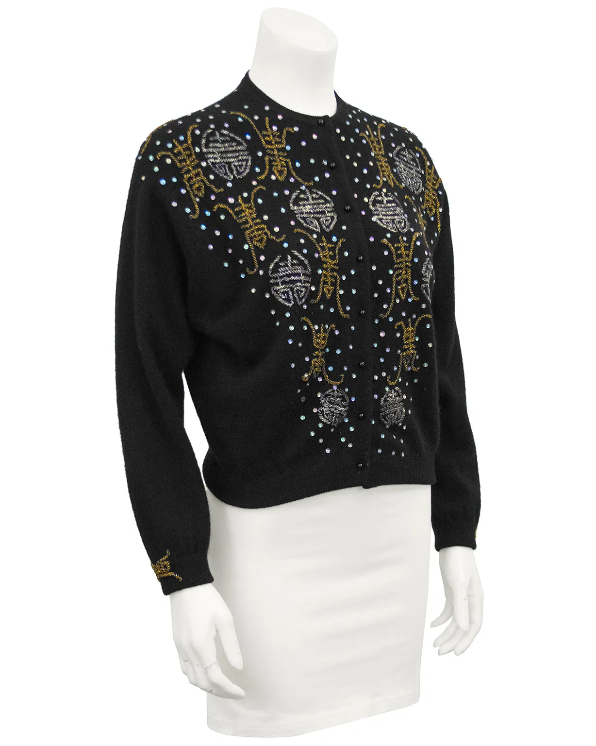 Black Hong Kong Beaded Sweater