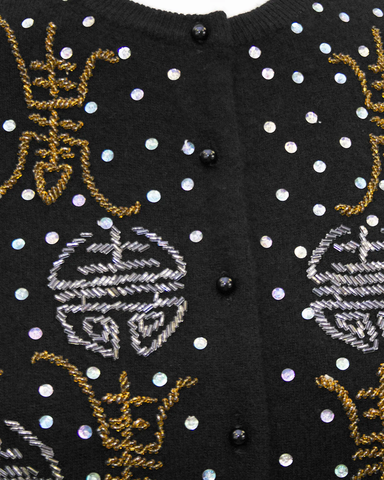 Black Hong Kong Beaded Sweater