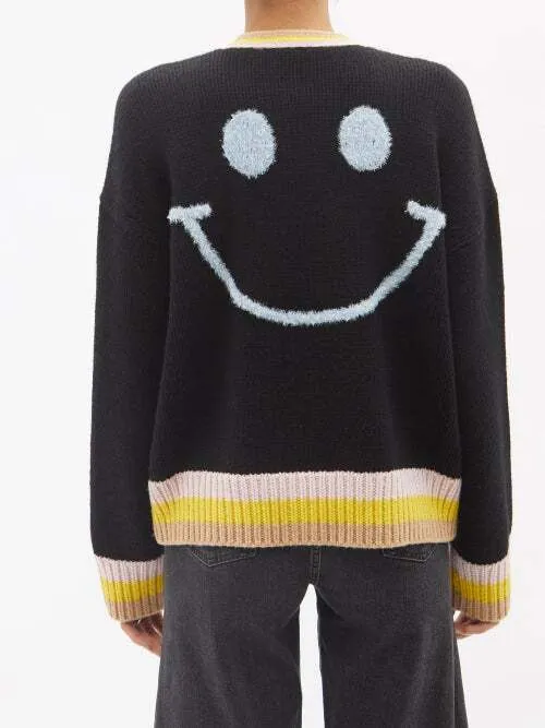 Black Smiley Cardigan