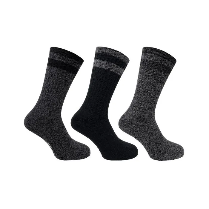 Bramble Mens 3 Pack Stripe All Terrain Socks