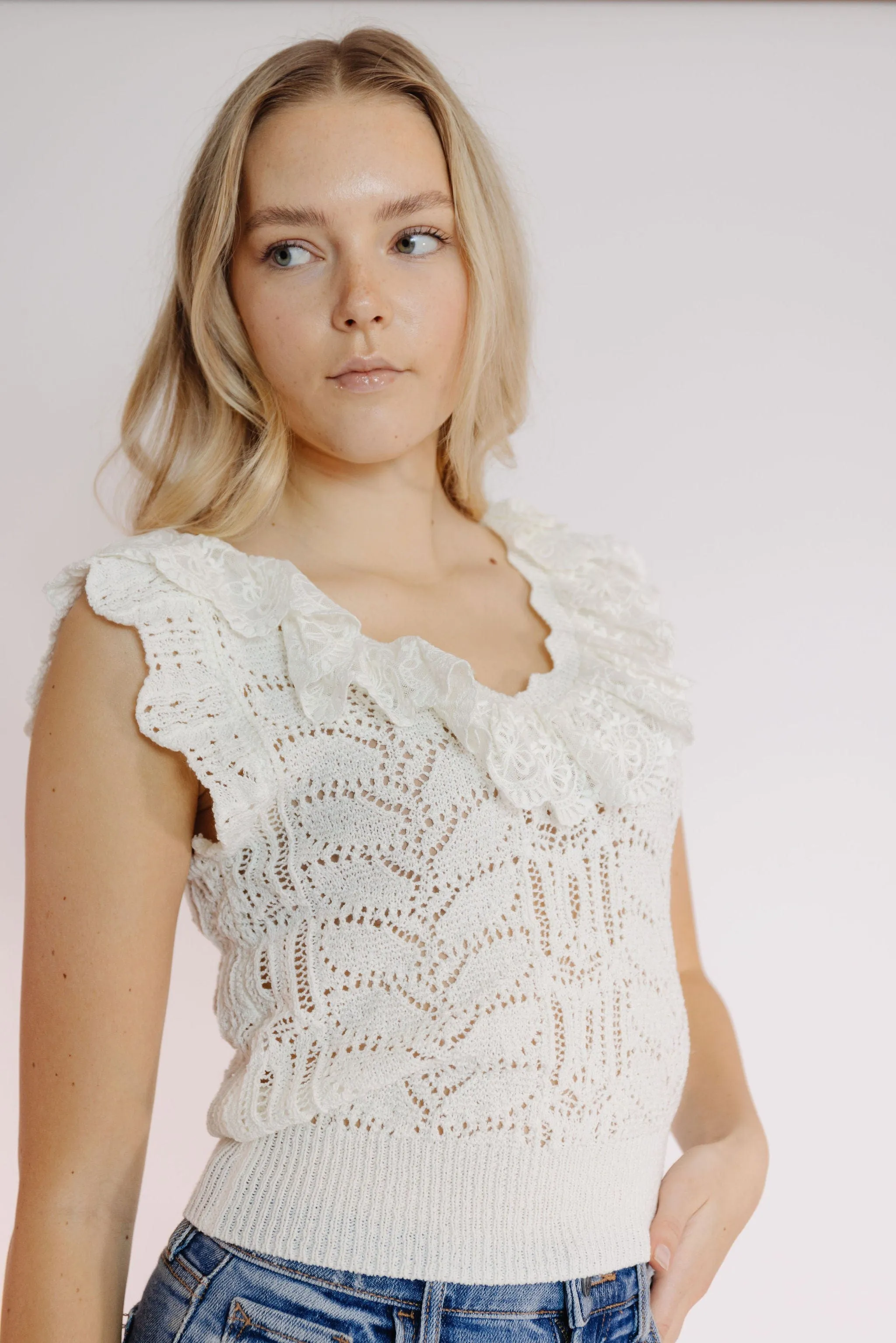 Catie Sweater in ivory