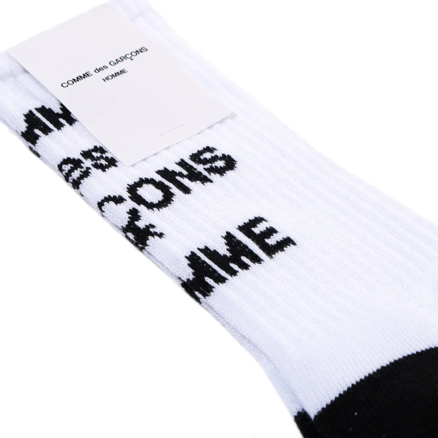 COMME DES GARCONS HOMME K501 LOGO SOCKS WHITE