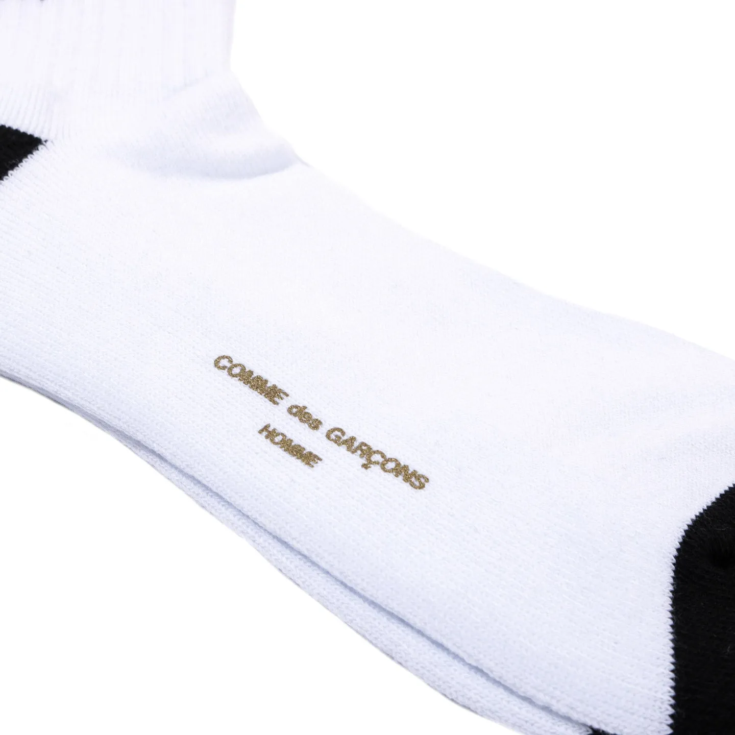 COMME DES GARCONS HOMME K501 LOGO SOCKS WHITE