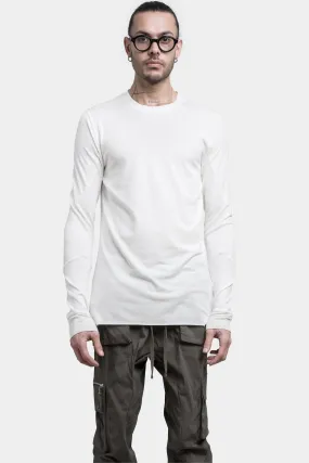 Contrast long sleeve tee, White