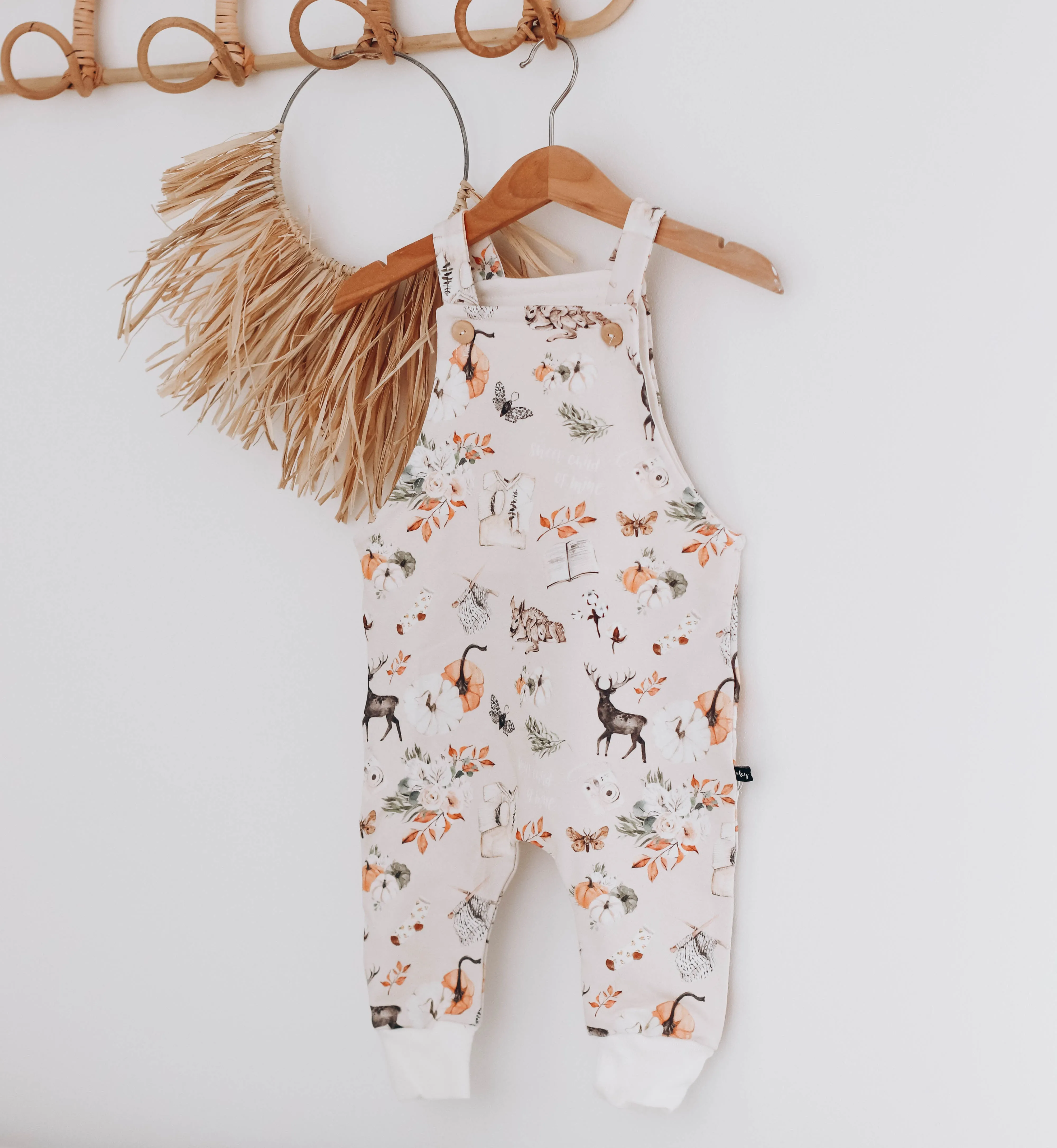 cozy autumn dungarees 6-9  mths