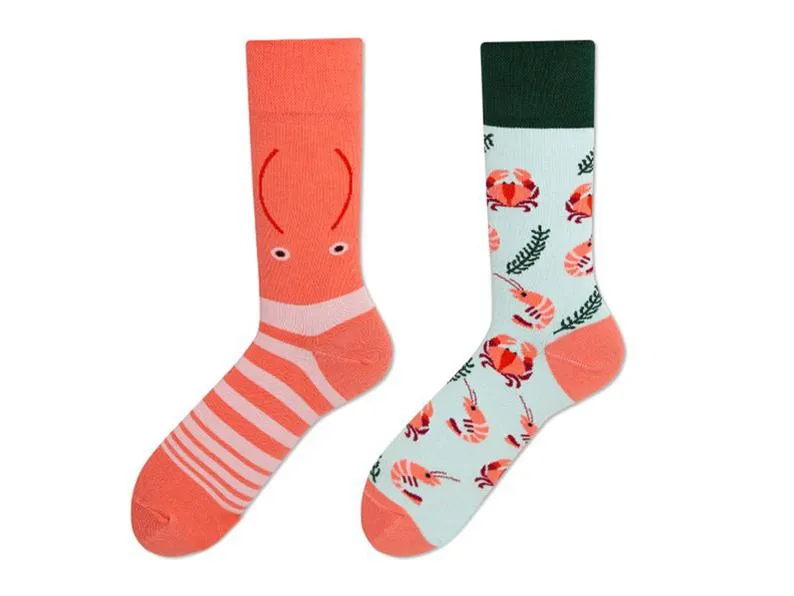 Crew Socks | Mismatched Socks - Lobster