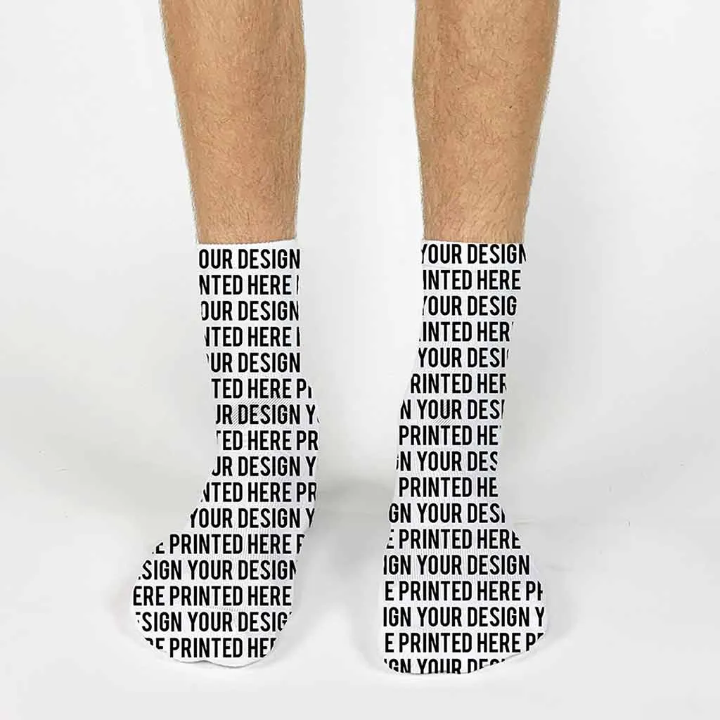 Customize ALL OVER PRINT Short Crew Socks - Unisex Adult