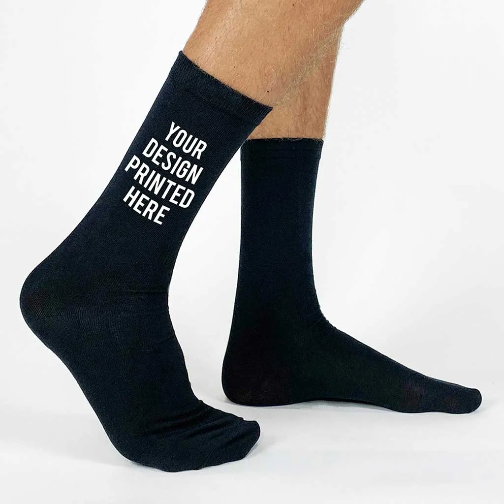 Design Your Own Custom Flat Knit Dress Socks - Extra Large