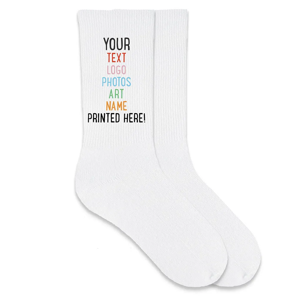 Design Your Own Custom Printed Crew Socks - Large