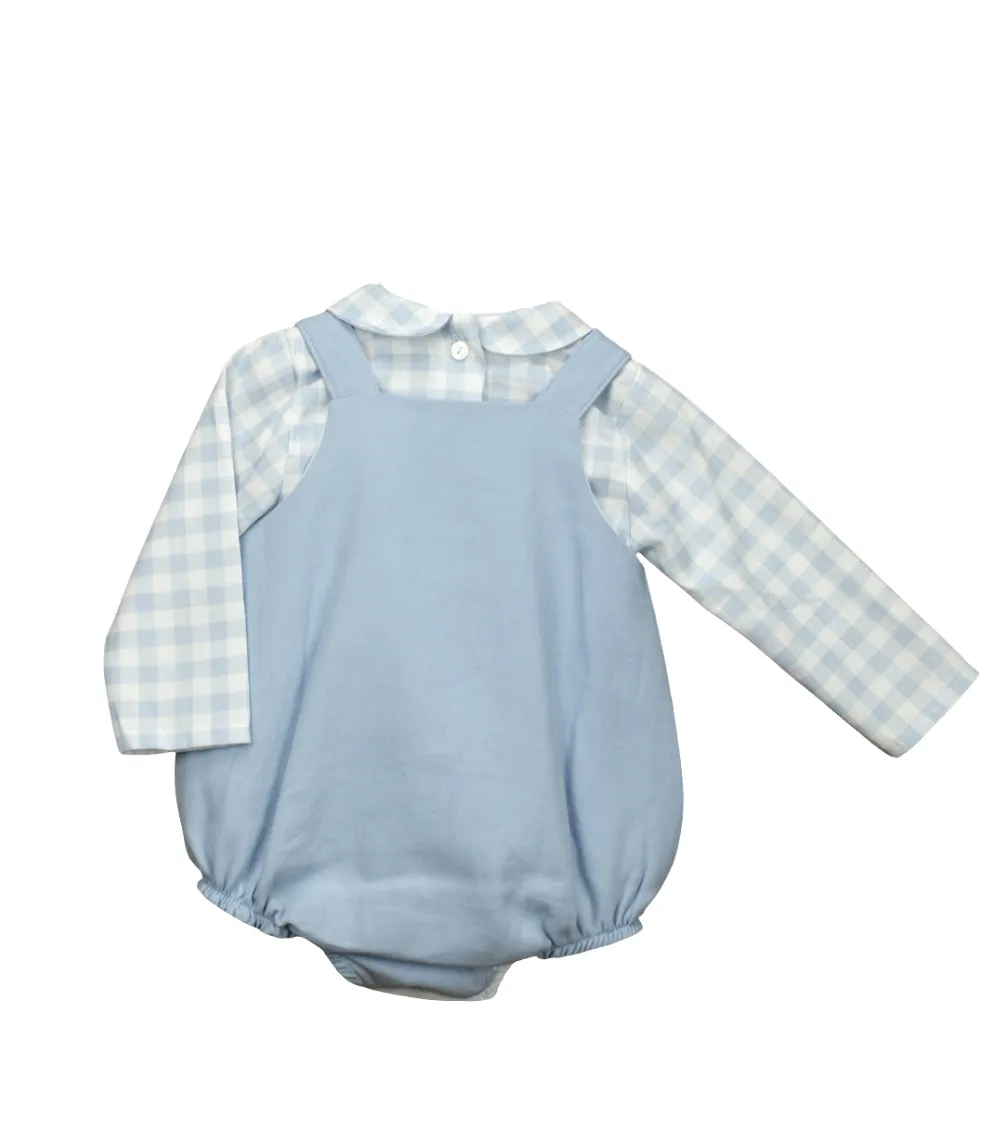 Dungaree Set - Blue Cotton