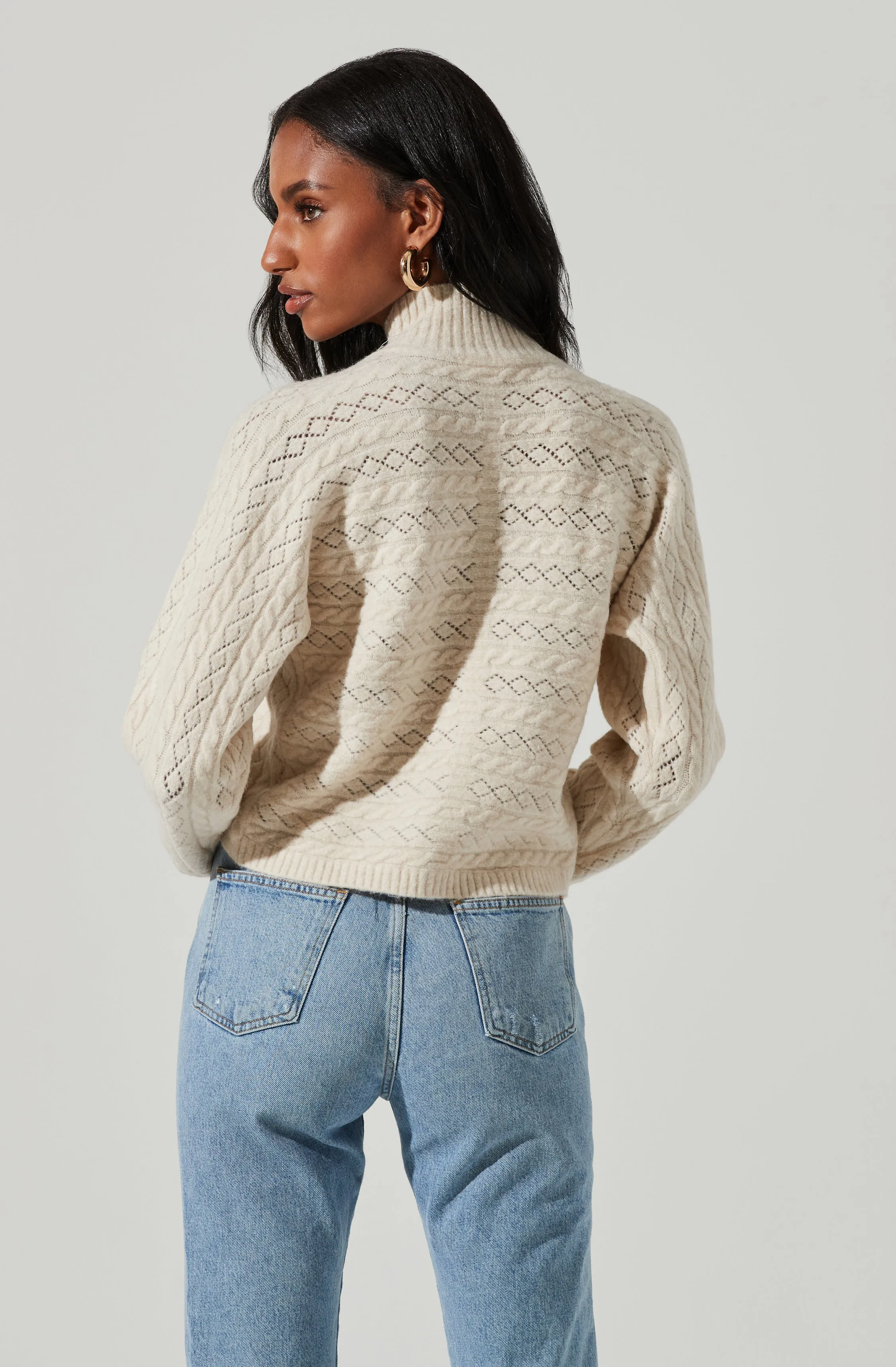 Ember Wrap Front Turtleneck Sweater