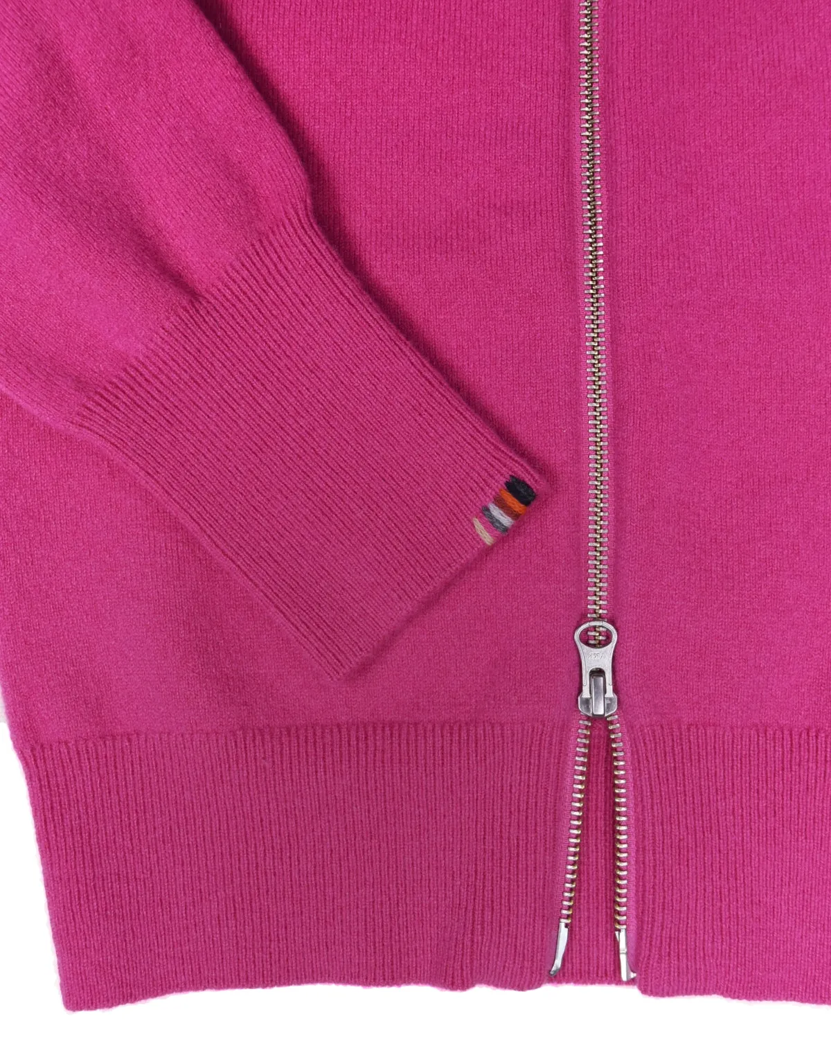 Extreme Cashmere Dragon Pink Lemon Zip-Up Turtleneck