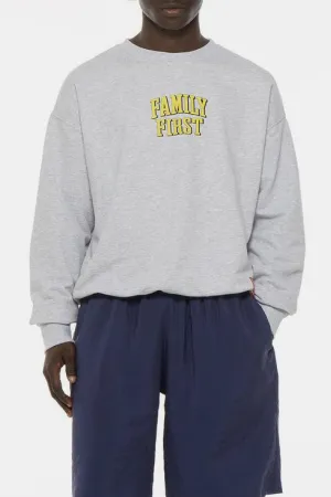 Family First Disney Mouse Crewneck - Grey