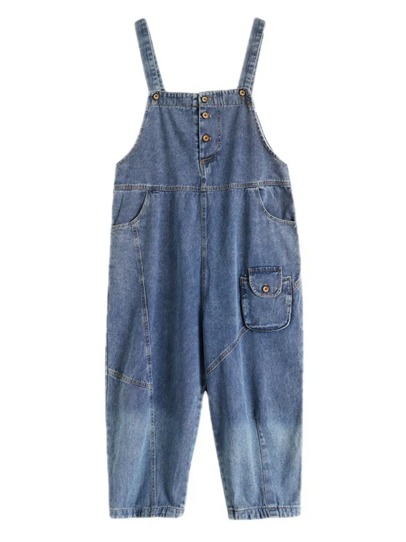 Follow Your Heart Women's Denim High Waist Overall Dungarees