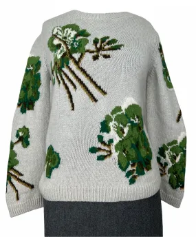 Gucci Hand Stitched Floral Wool Sweater Size S NEW