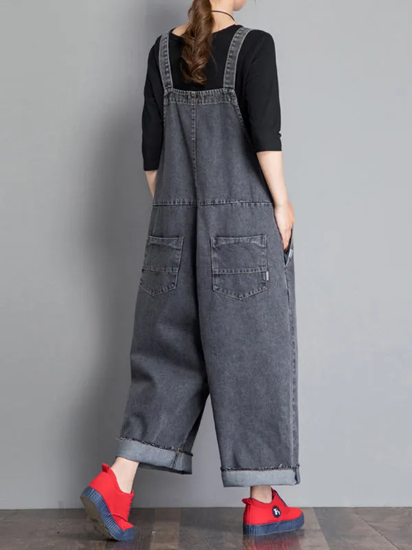 Jackie Thicken Denim Wide Leg Vintage Overall Dungaree