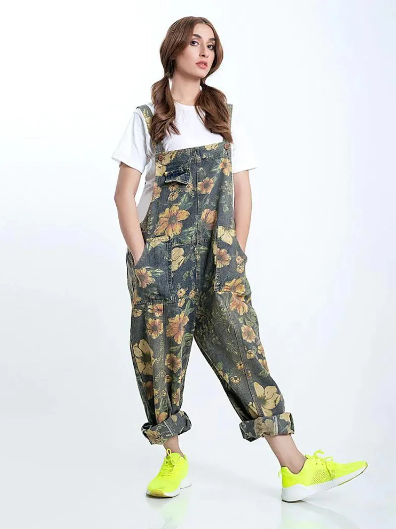 Jump For Joy Floral Overalls Dungaree