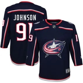 Kent Johnson Columbus Blue Jackets Youth Home Premier Jersey - Navy