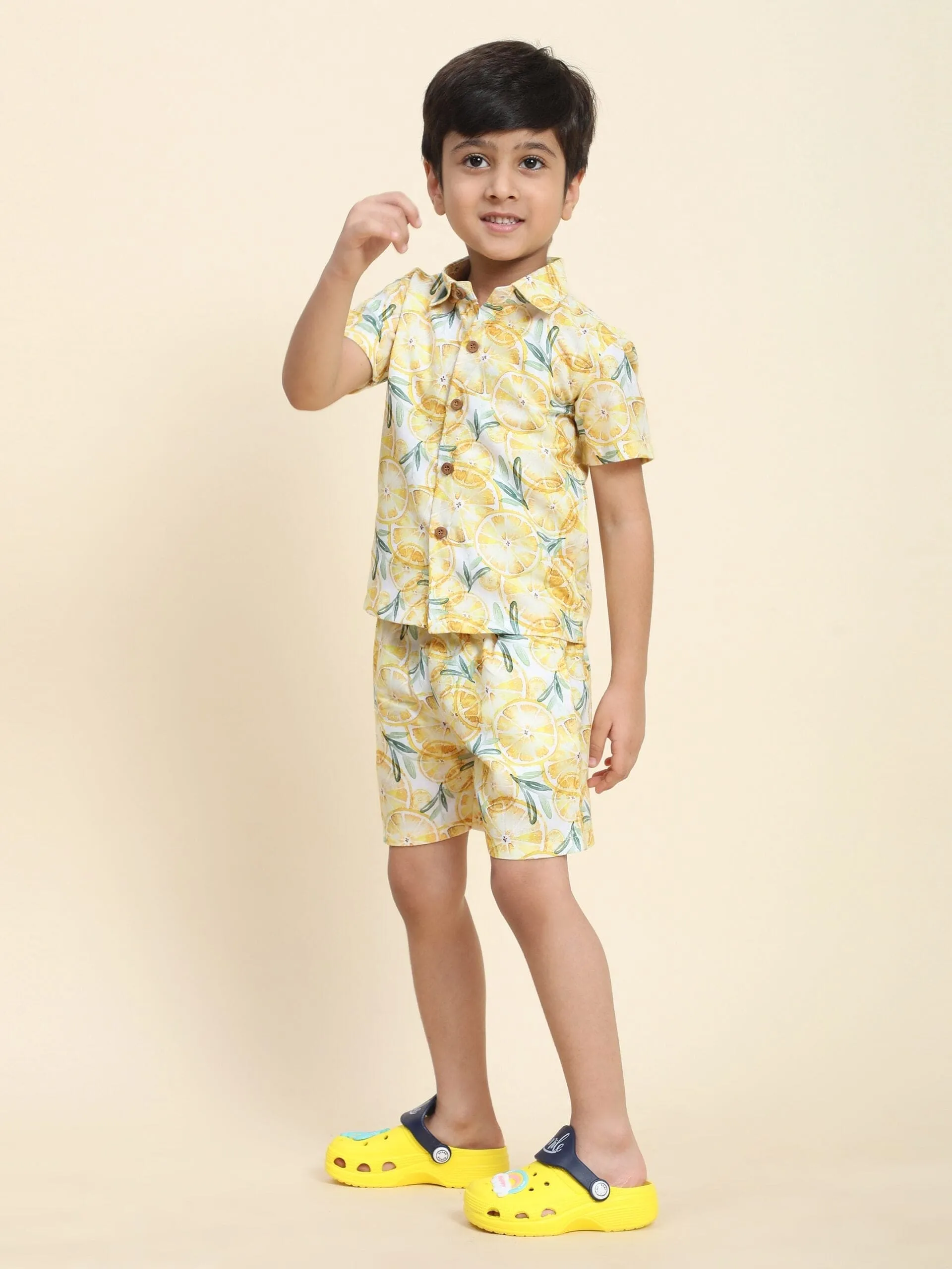 Lemon Print Vestiario's Blend Linen Co-ords