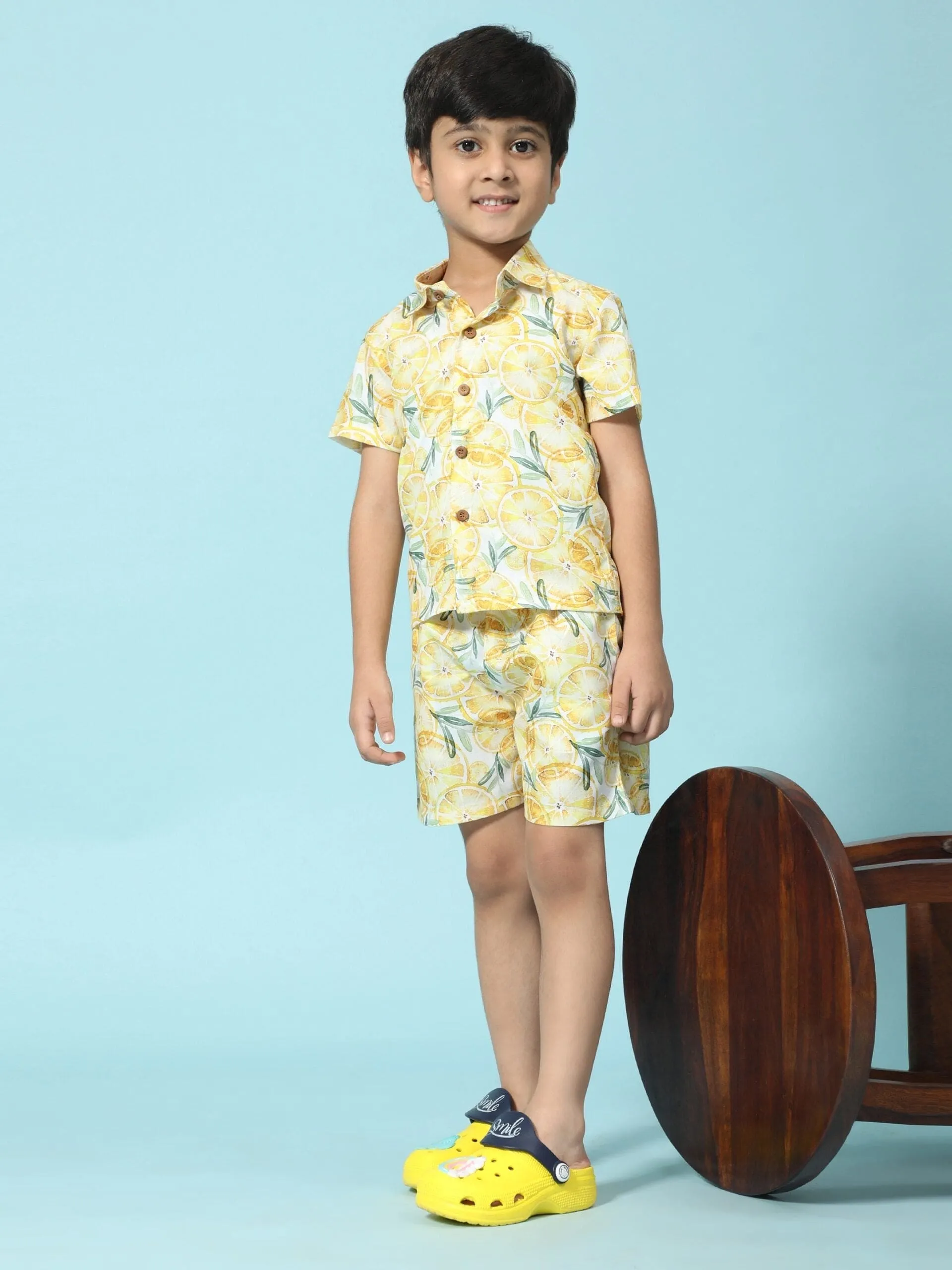 Lemon Print Vestiario's Blend Linen Co-ords