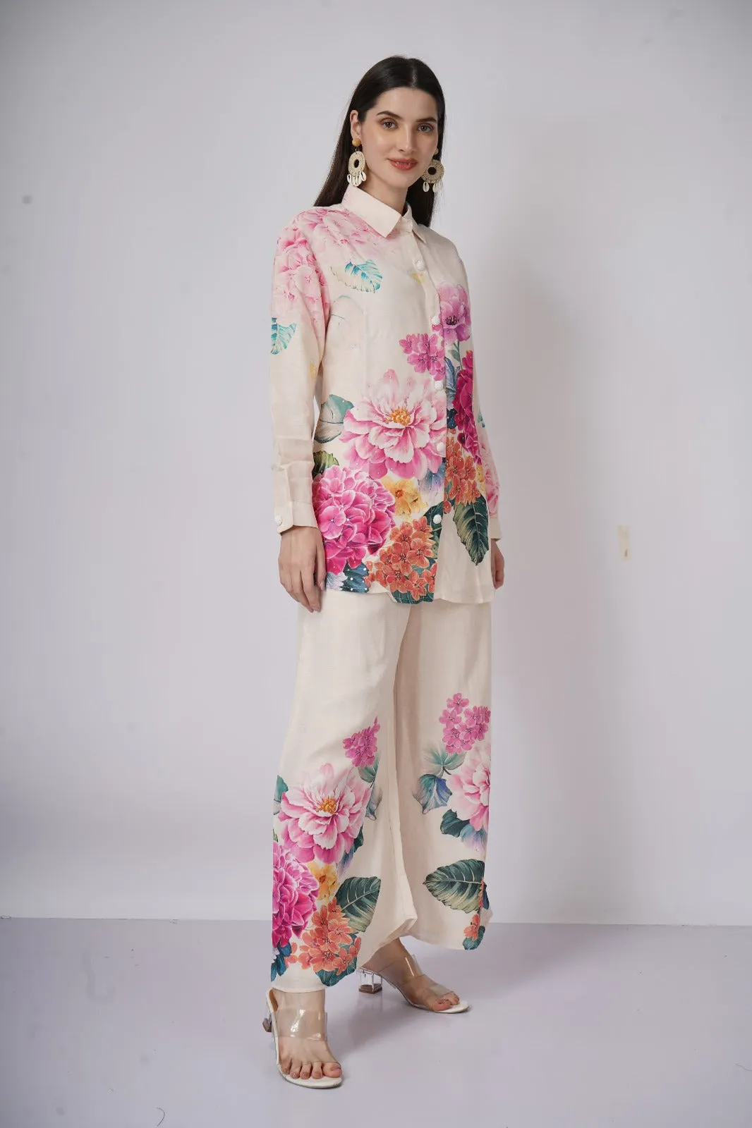 Linen Floral Co ord Set