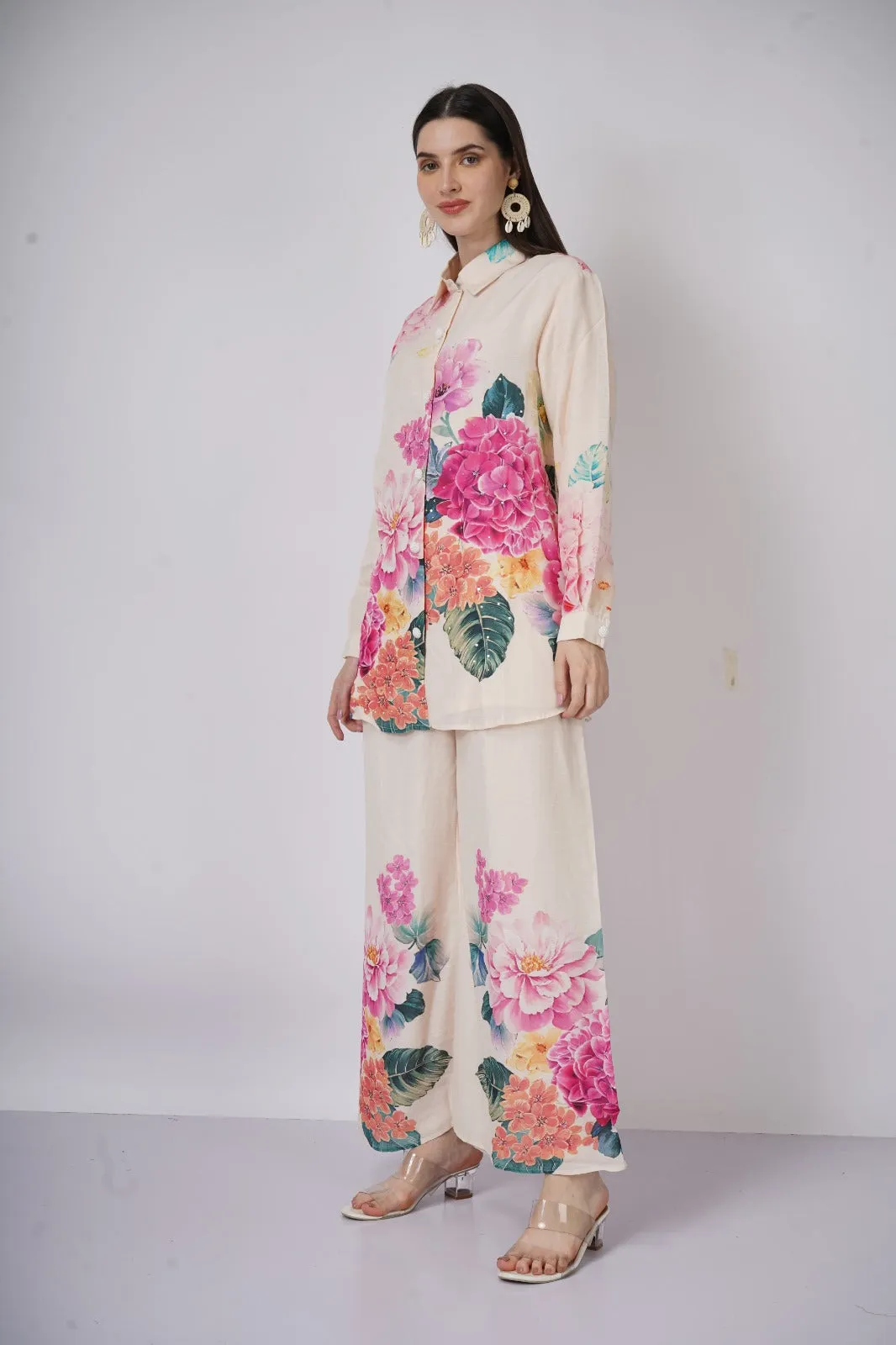 Linen Floral Co ord Set