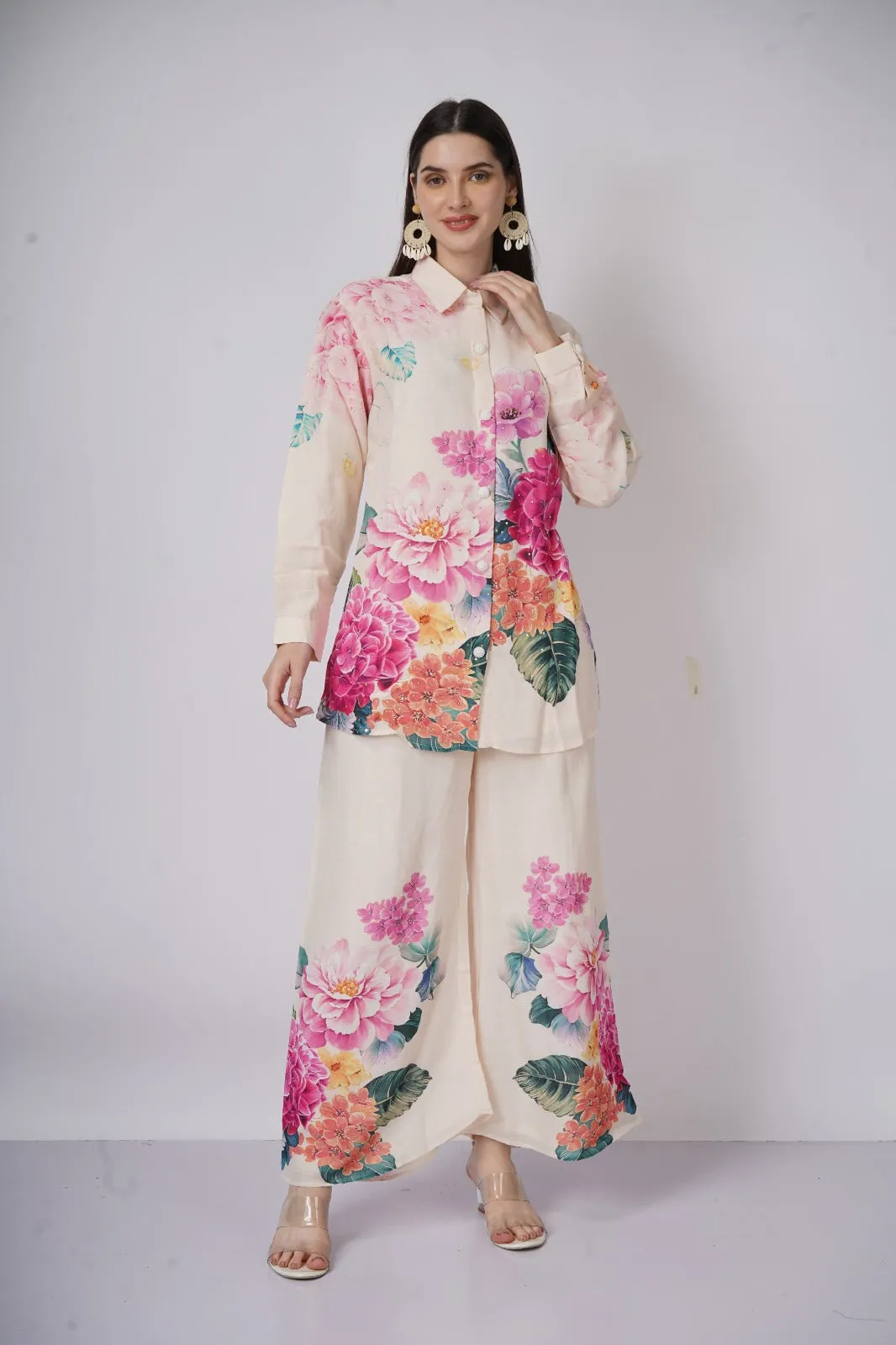 Linen Floral Co ord Set