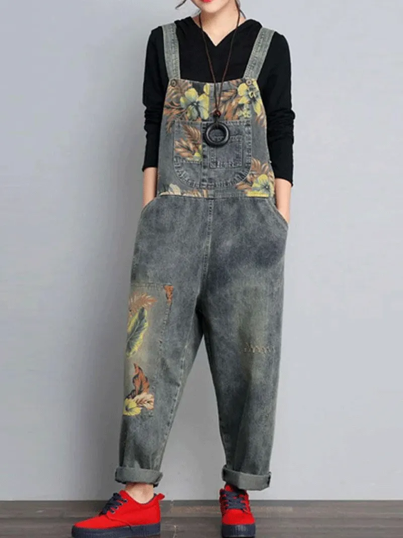 Luxe At Me Cotton Denim Overalls Dungaree