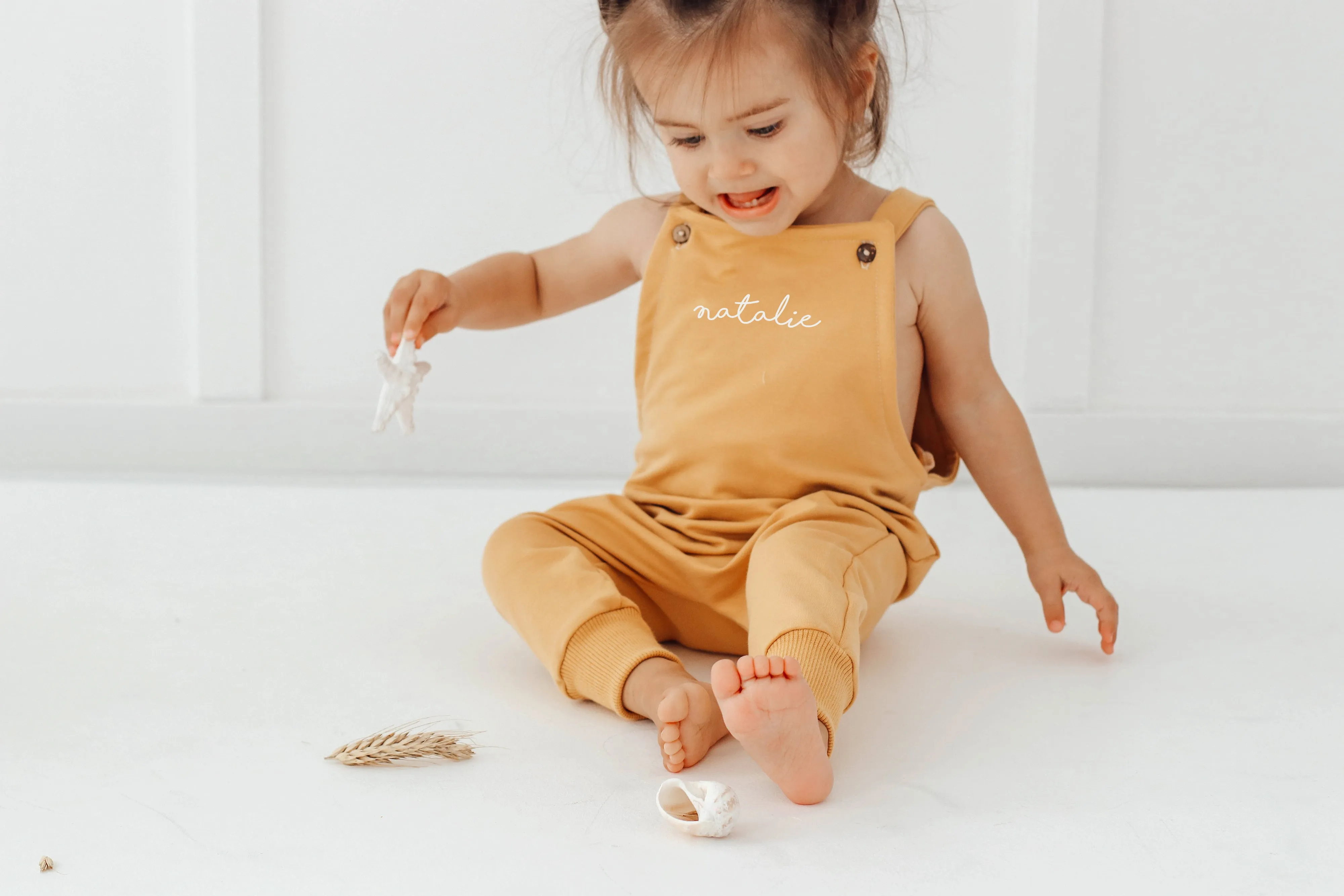 Macaroon PERSONALISED Dungarees