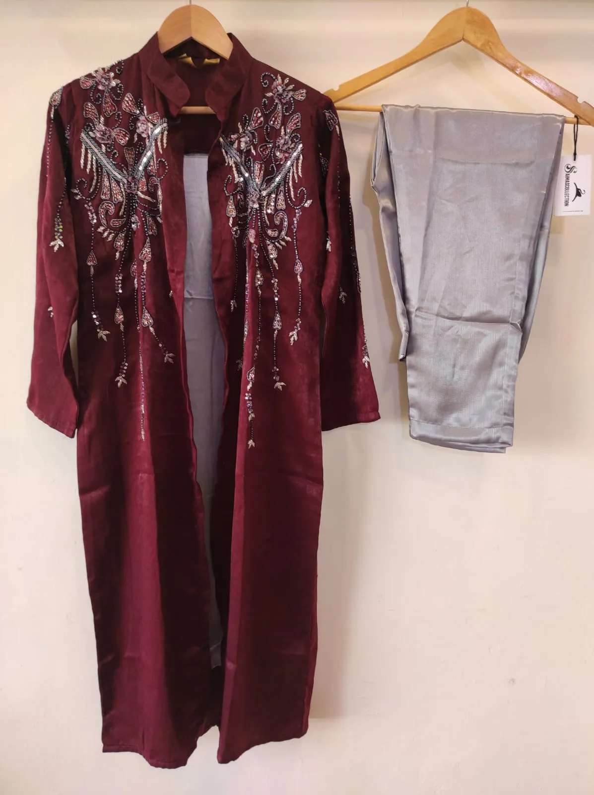 Maroon Jacket Co-ord Set