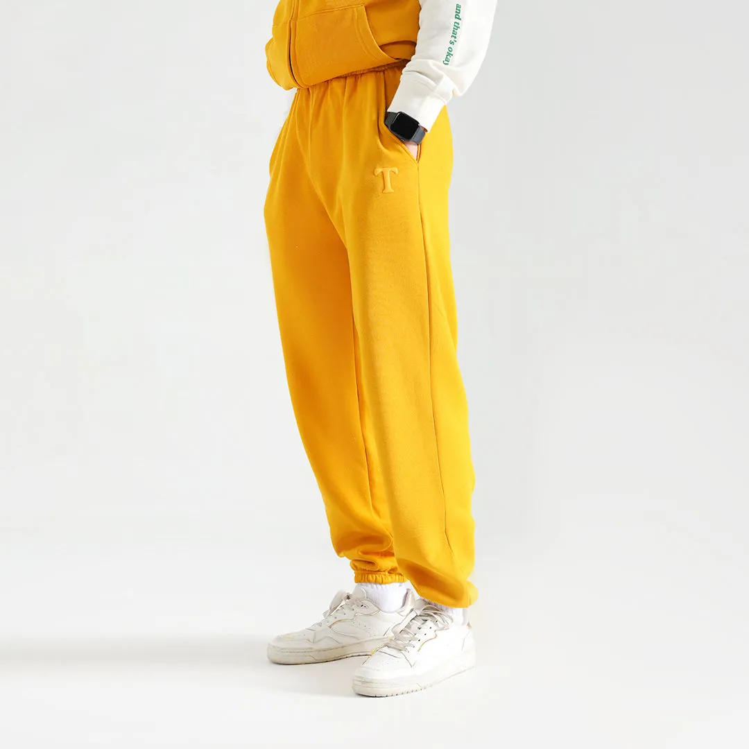 Mustard Sleeveless Fleece Unisex Co-ord Set