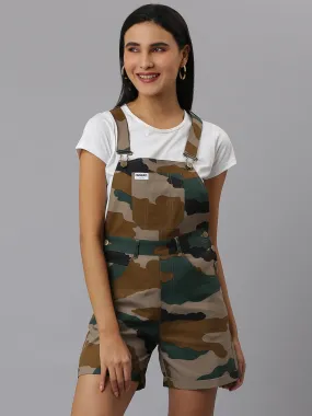 NaughtyDungaree® Women's Camoflauge Dungaree Playsuit