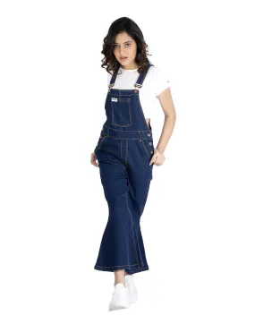 NaughtyDungaree® Womens Denim Dungaree with Bell-Bottoms