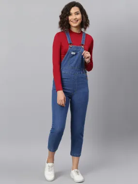 NaughtyDungaree® Womens Denim Dungaree with Crossover Back Strap