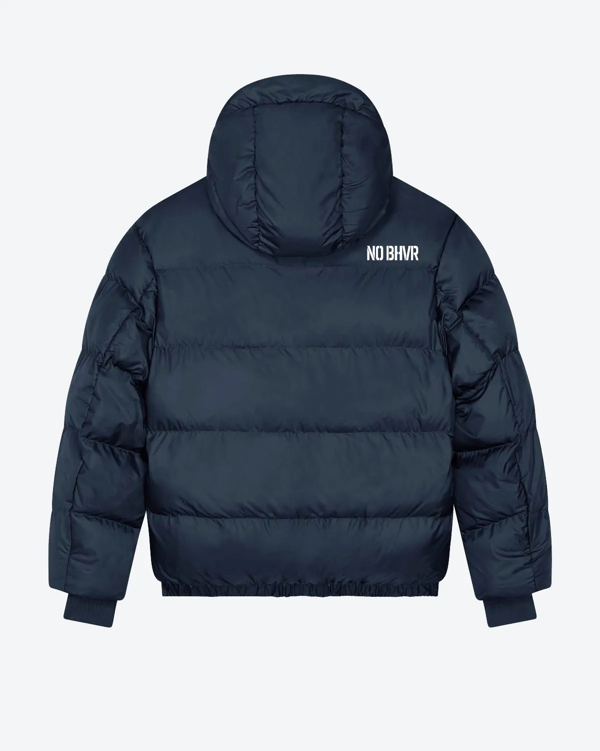 NO BHVR Varsity Oversized Puffer Jacket (Blue)