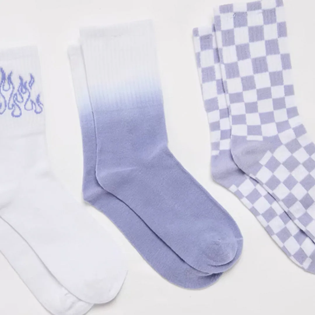 Pack of 3 Flame Pattern Socks