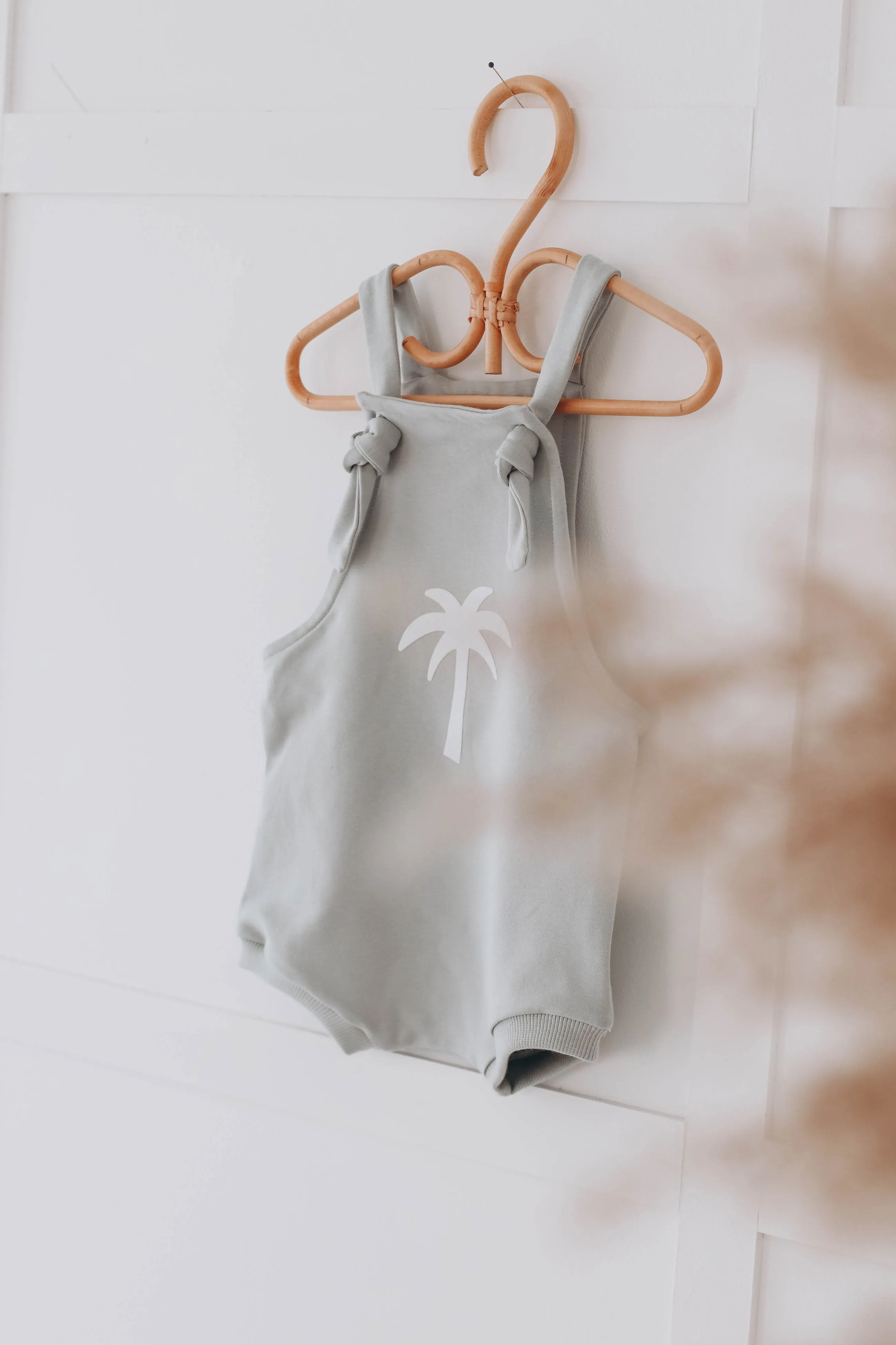 PALM Tree Stone bummie romper